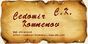 Čedomir Komnenov vizit kartica